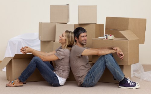Team planning efficient furniture removal process