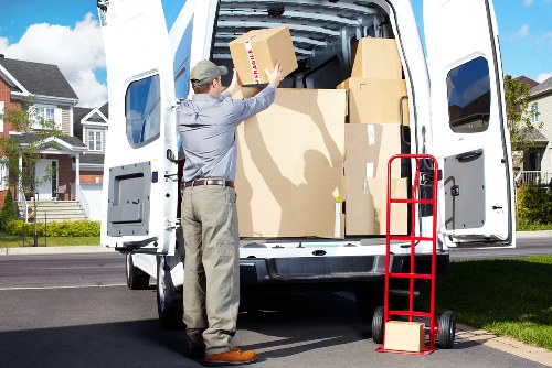Customer consulting with furniture removal experts
